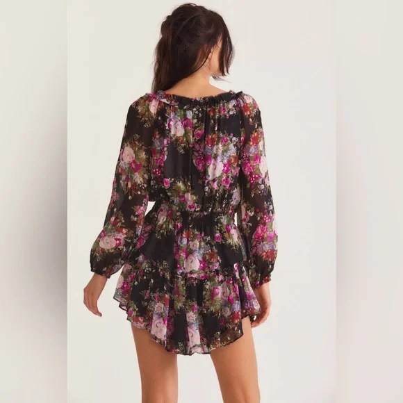 NWT LoveShackFancy Popover Dress In Midnight Muse